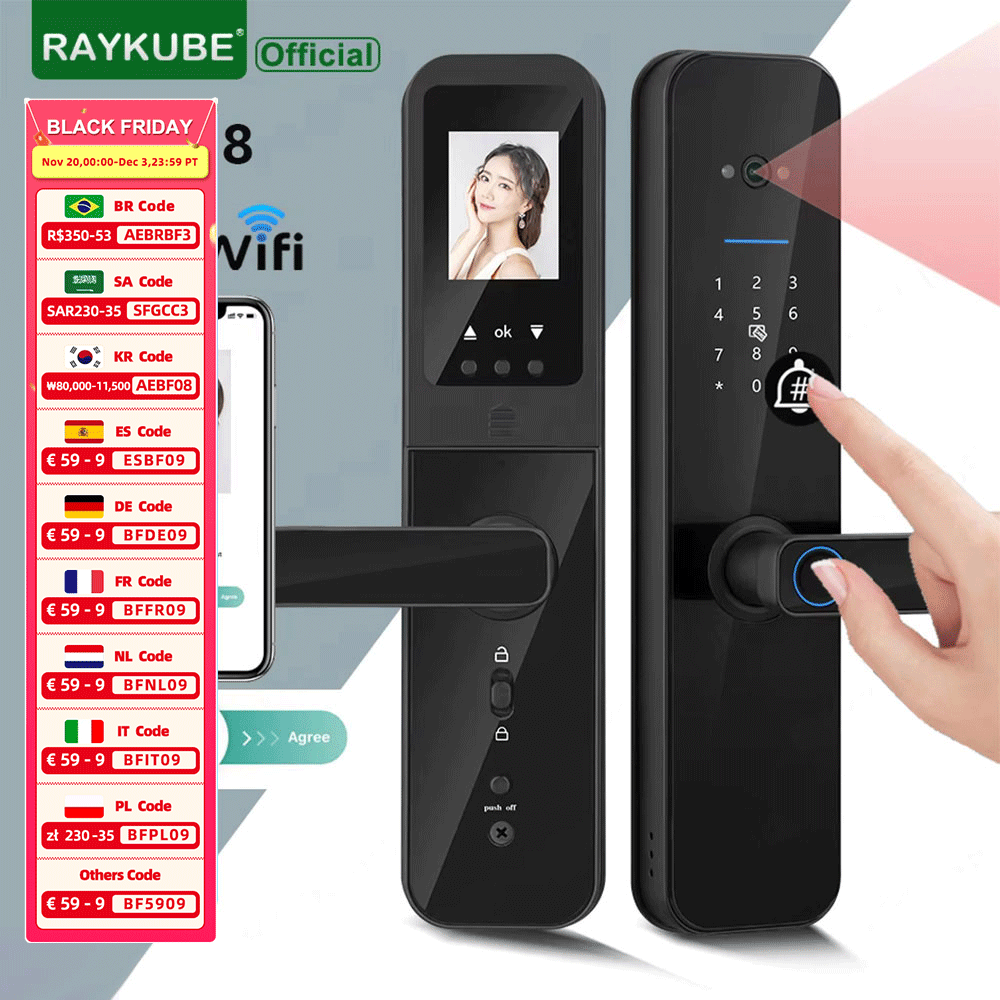 Letter Opener Brass - RAYKUBE F008 Tuya Wifi kijkgaatje HD