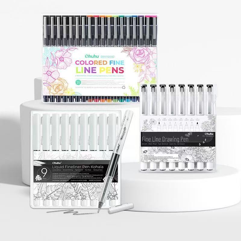 Correction Pen Fine - Ohuhu Micro Pen Fineliner Tekenpennen 8-pack