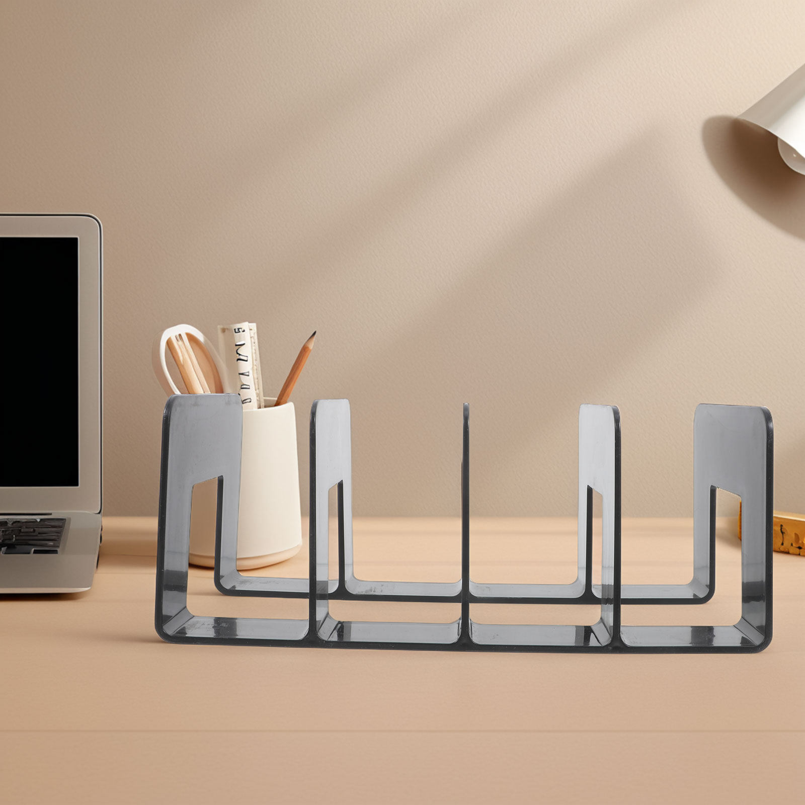 Magazine Holder Rack - Boekenhouder voor plank, bureau-organizer, tijdschriftenrek, opbergboekensteunen,