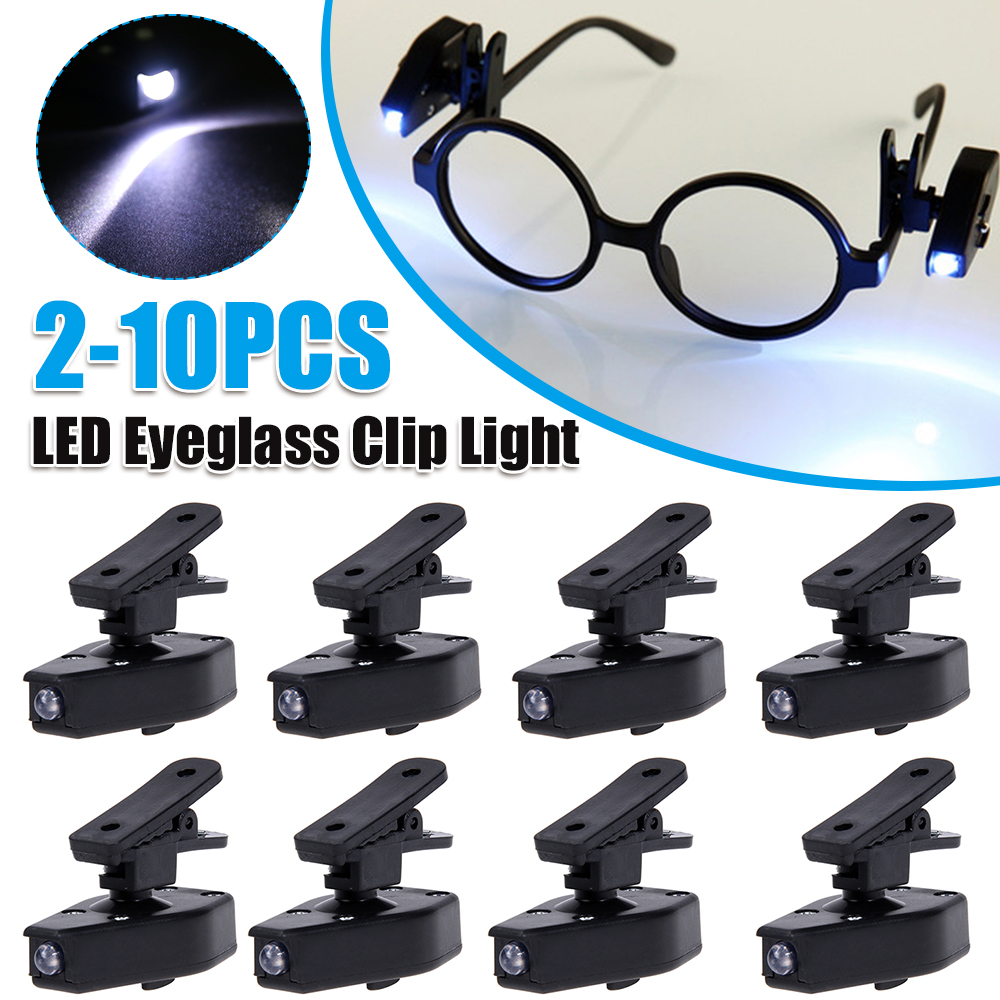 Book Weight Glass - Verstelbare mini-leeslamp LED-glas Universele brilcliplamp Lichtgewicht