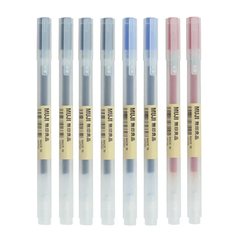 Muji Stationery Gel Pen - 6/8 stks/set MUJIs Gel Pen Zwart/Rood/Blauw
