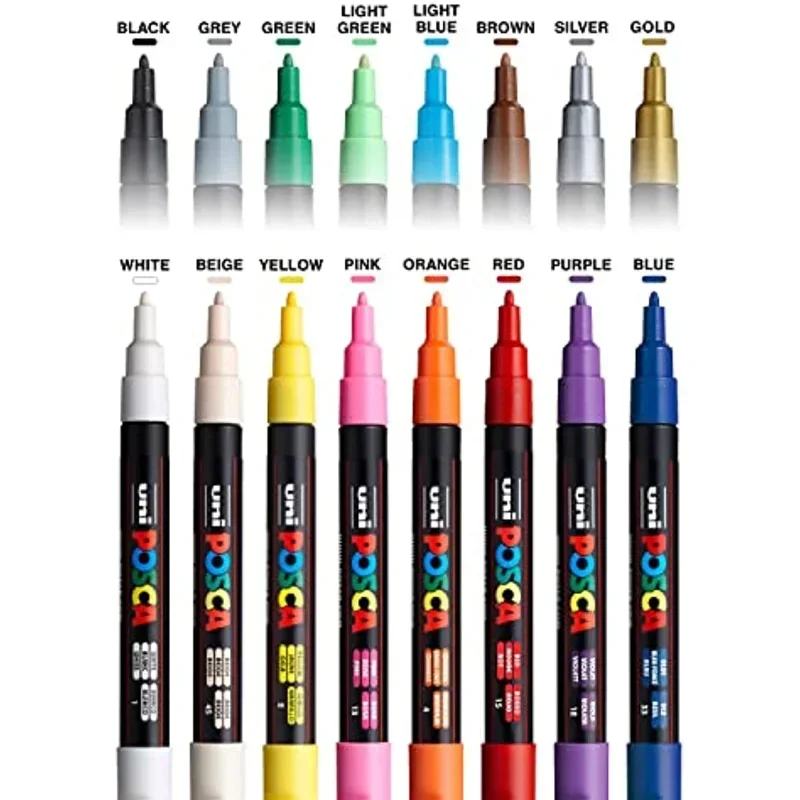Uni Posca Art Marker Set 7/8/1 - Correction Pen Fine recensie en prijs