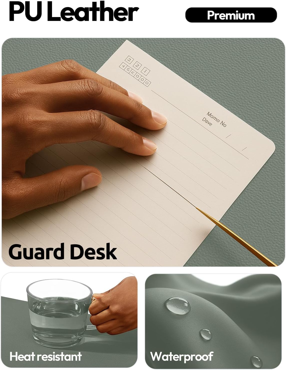 Leren bureau-onderlegger, grot - Leather Desk Pad recensie en prijs