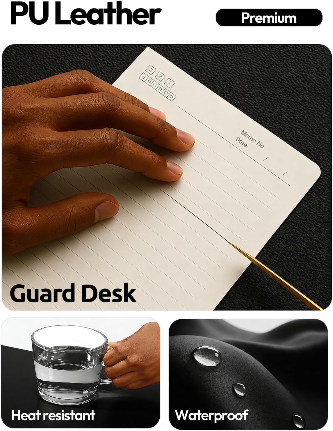 Grote leren bureau-onderlegger - Leather Desk Pad recensie en prijs
