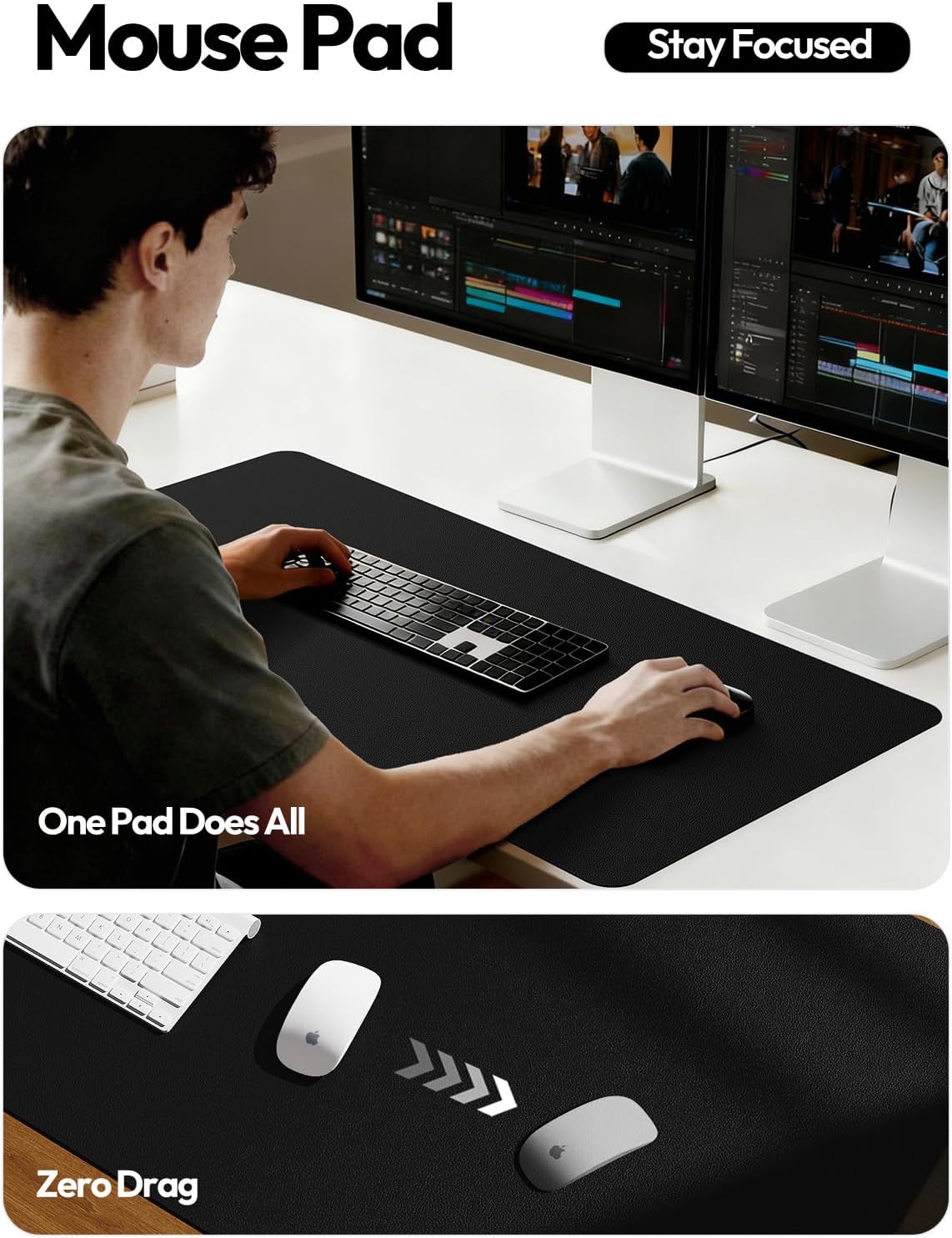 Grote leren bureau-onderlegger - Leather Desk Pad recensie en prijs