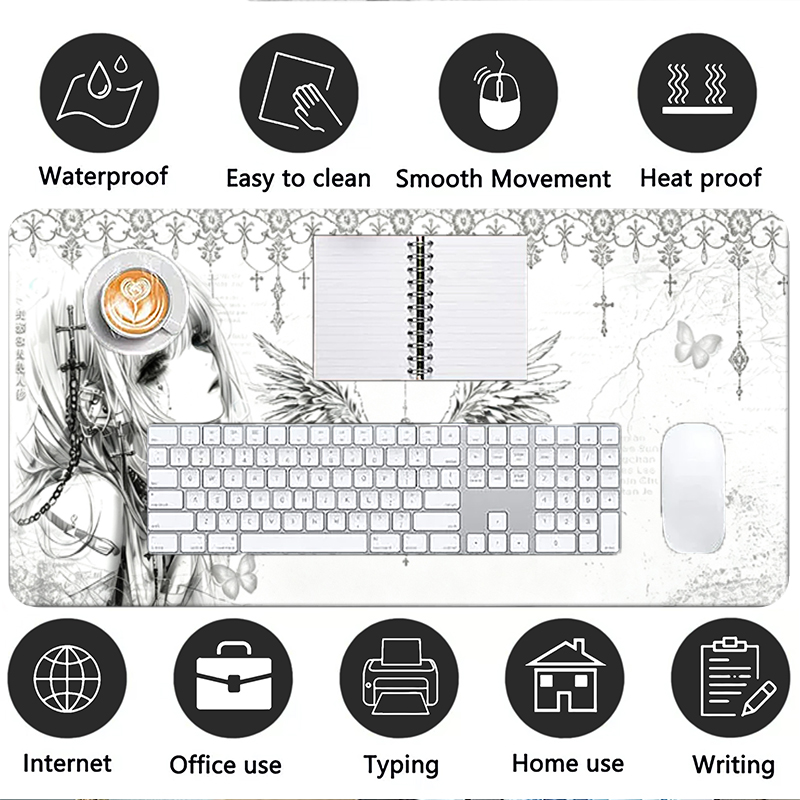 Leren muismat Zwart Wit Anime  - Leather Desk Pad recensie en prijs